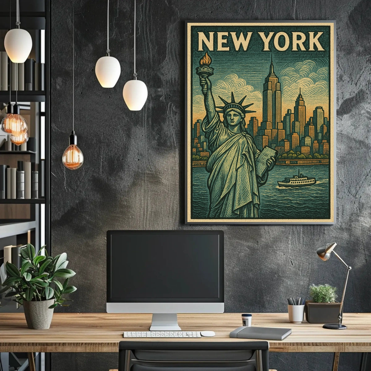 New York City Iconic Landmarks Poster