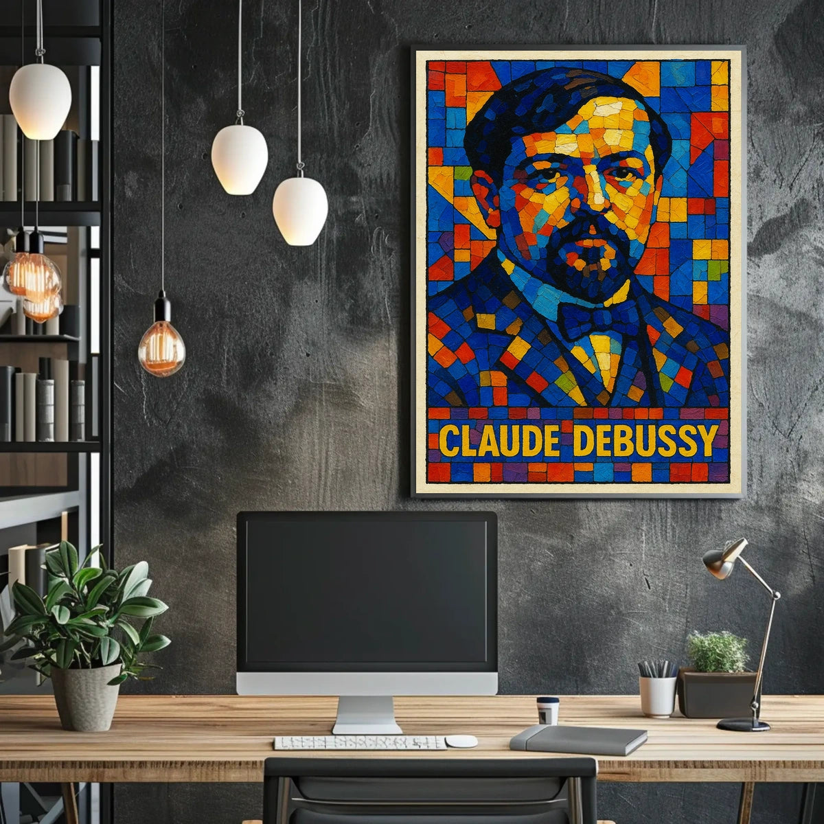 Claude Debussy A Mosaic Tribute Poster