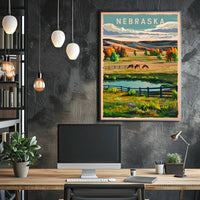 Scenic Nebraska Landscape Poster
