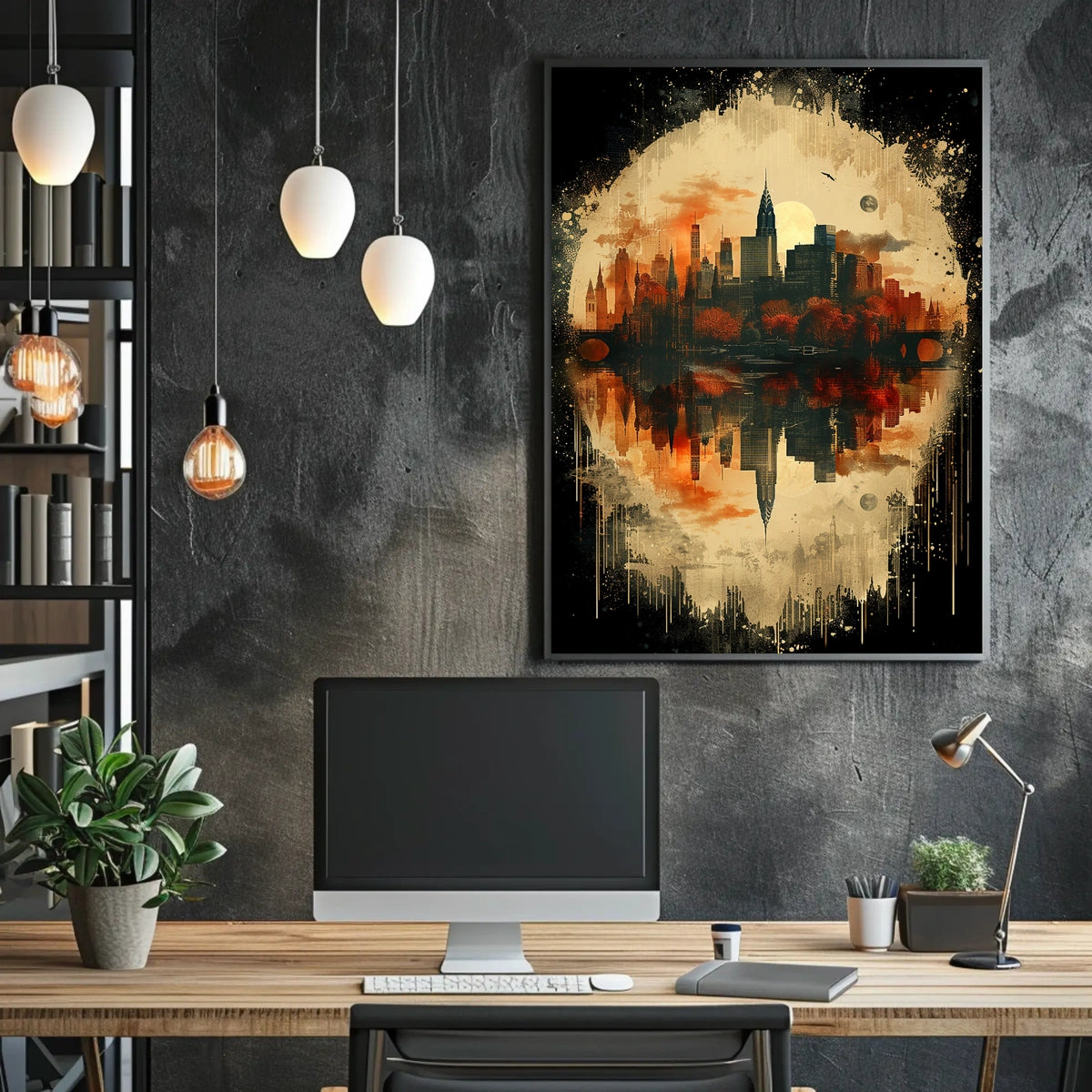 Reflections Of A Cityscape Poster