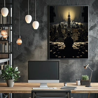 Contemplation Over The Cityscape Poster