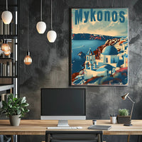 Mykonos Travel Poster