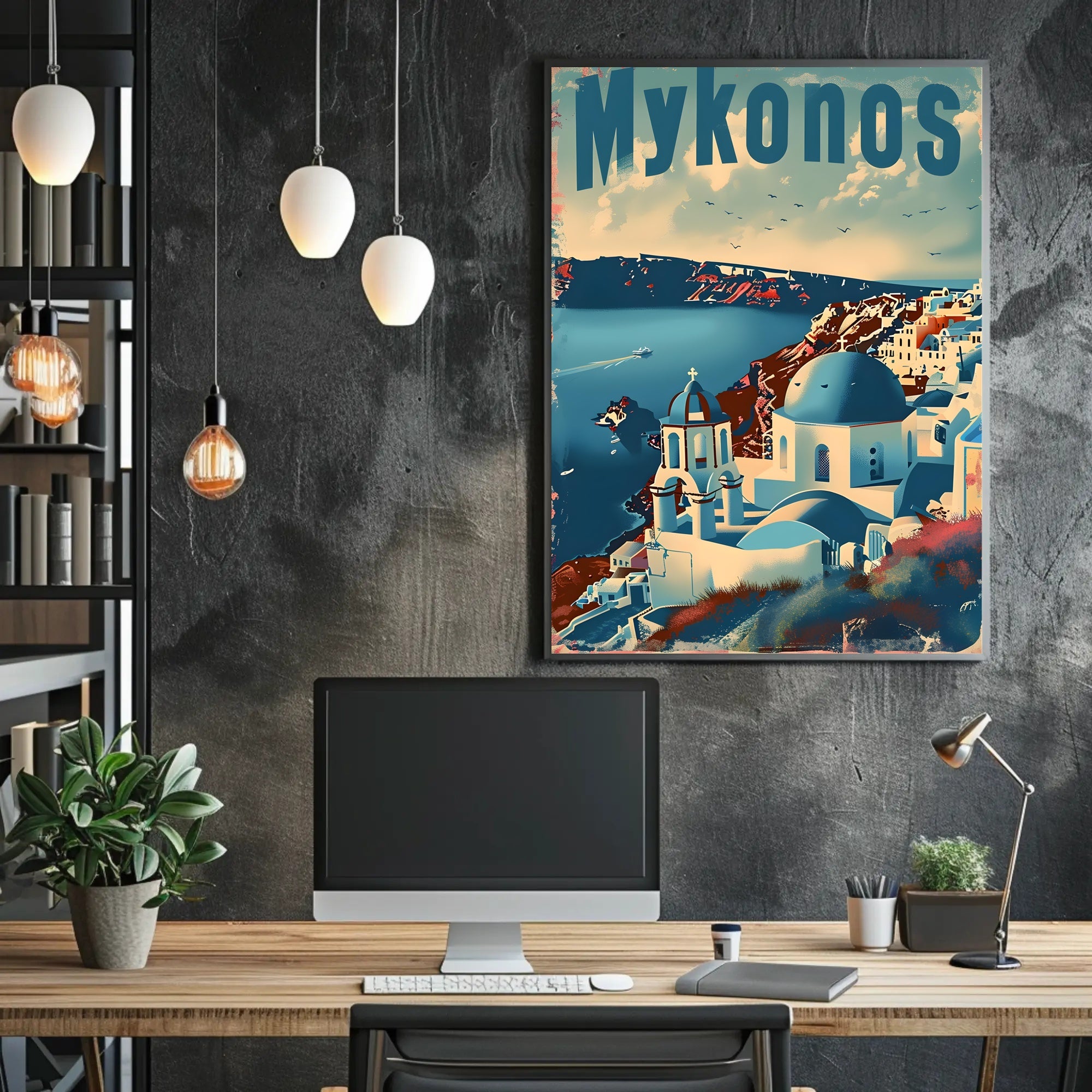 Mykonos Travel Poster