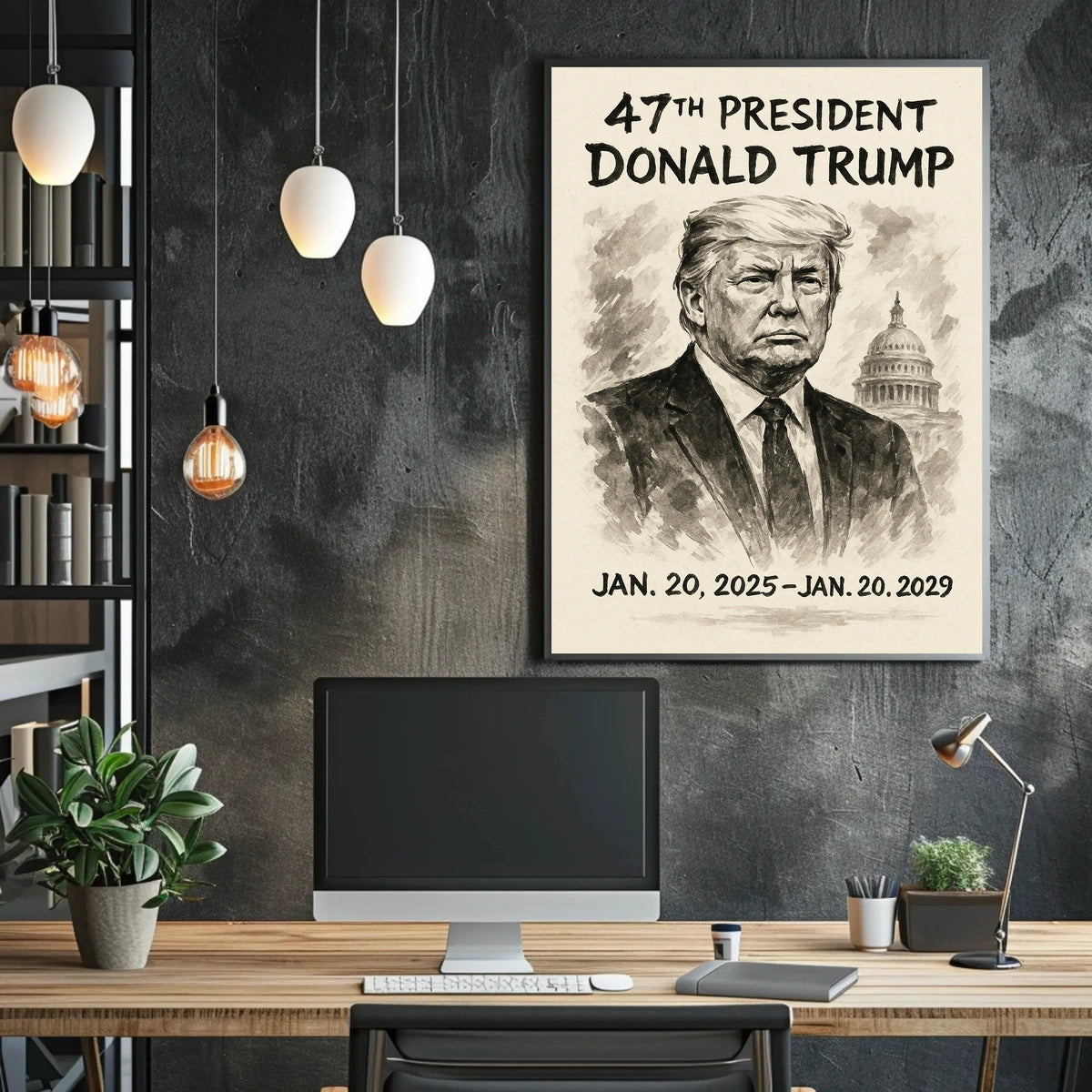 Trump 47th President Patriotic Scenic Poster