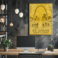 St. Louis Arch Of Light Poster
