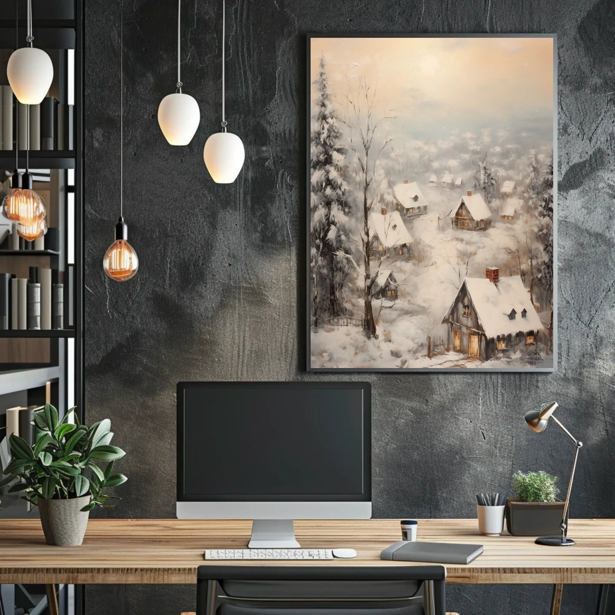 Winter Wonderland Village Poster