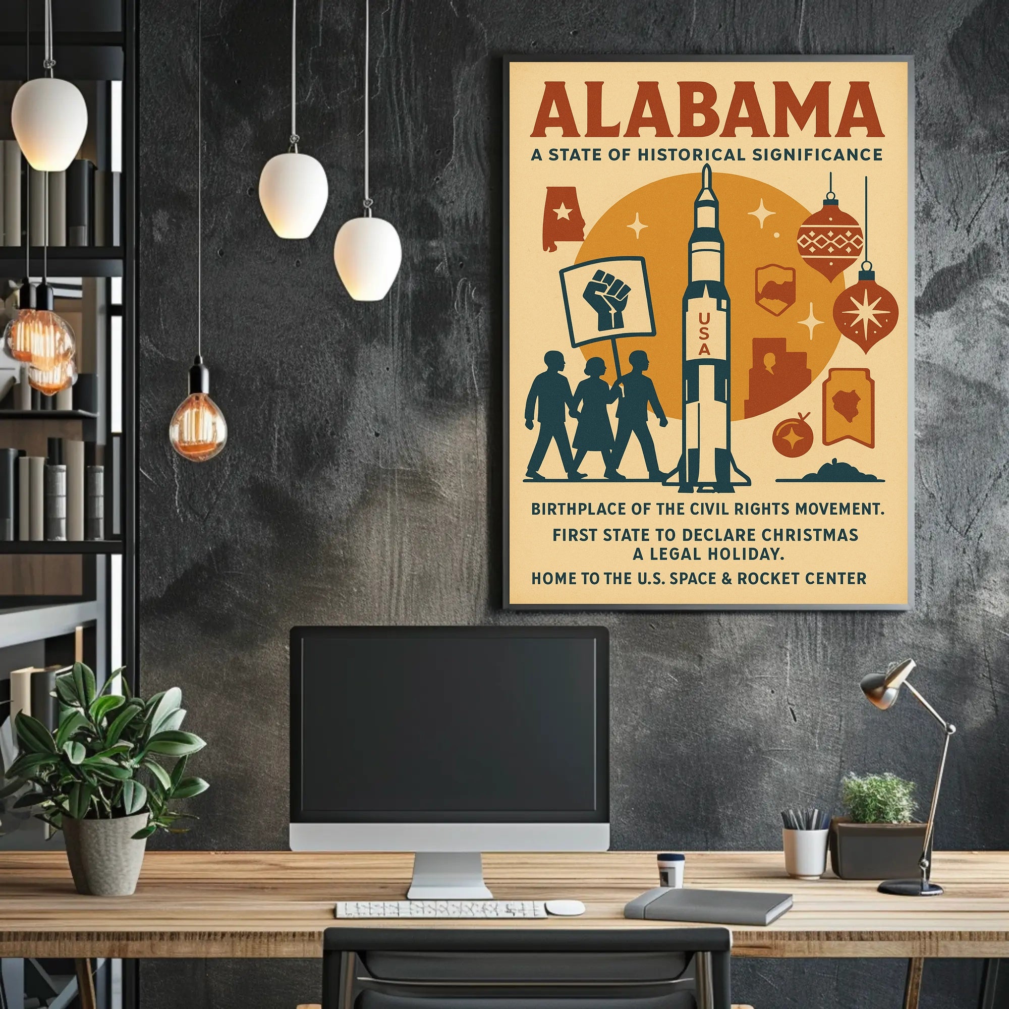 Alabama A State of Historical Significance Poster