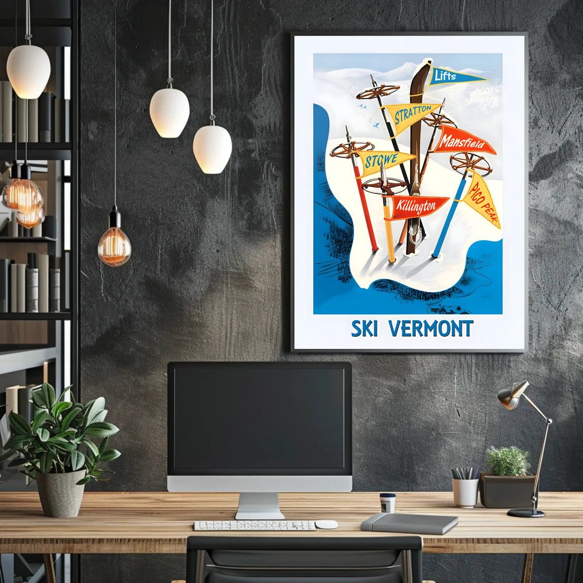 Ski Vermont Adventure Poster