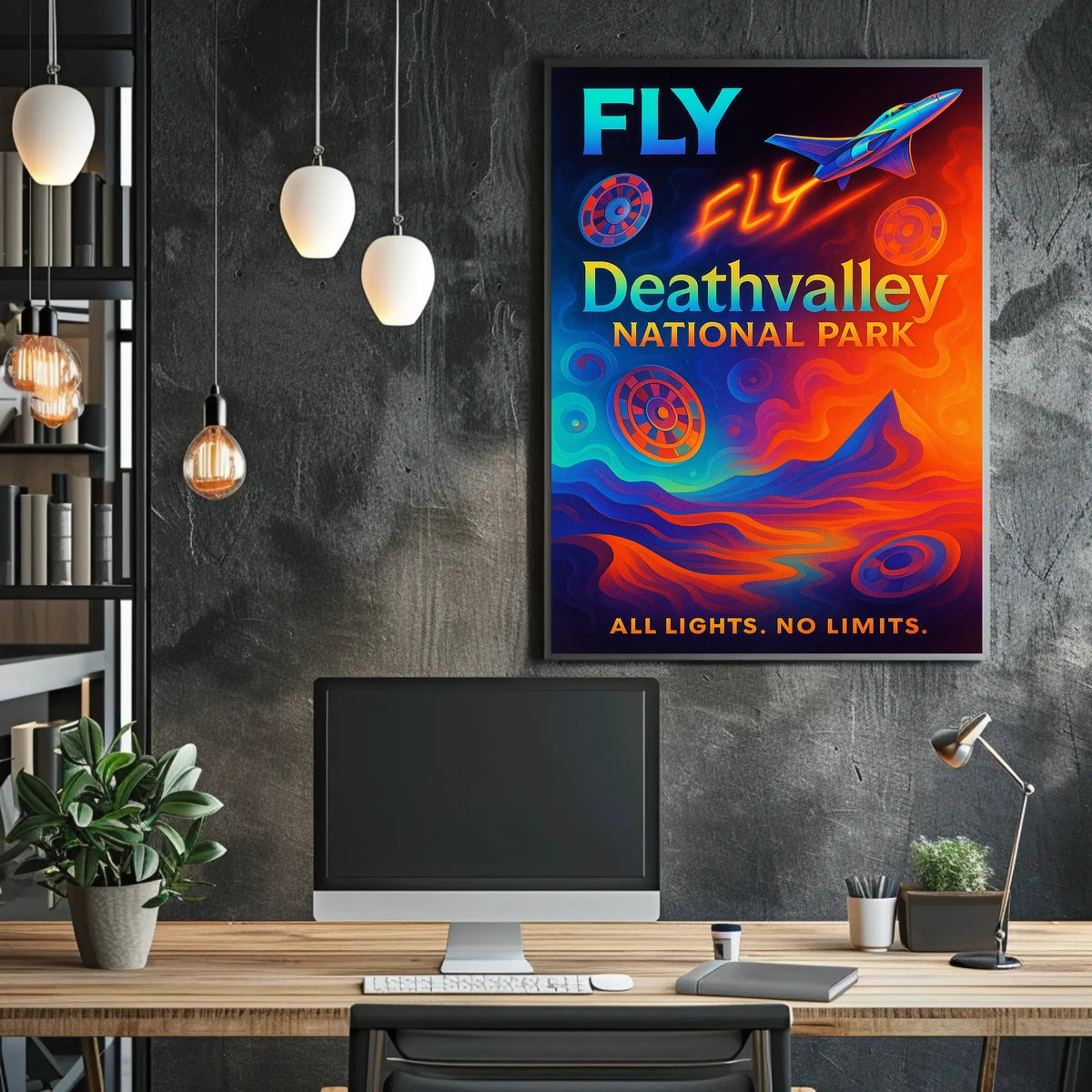 Fly to Death Valley National Park Poster