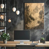 Misty Mountain Landscape Poster