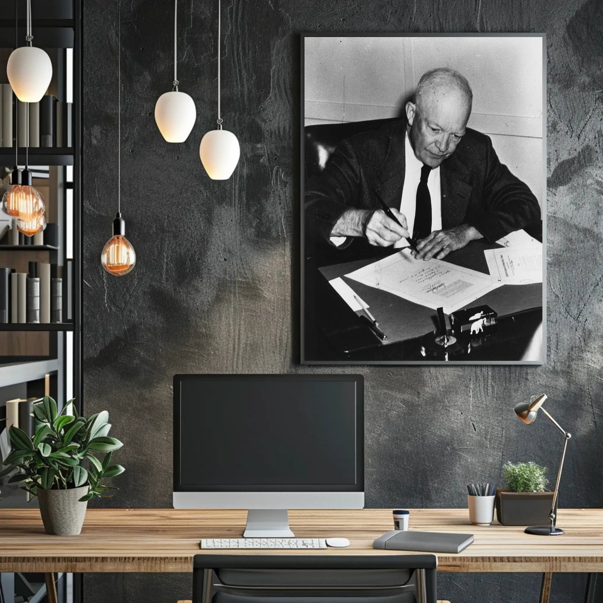 Candid Working Portrait – Dwight D. Eisenhower Poster