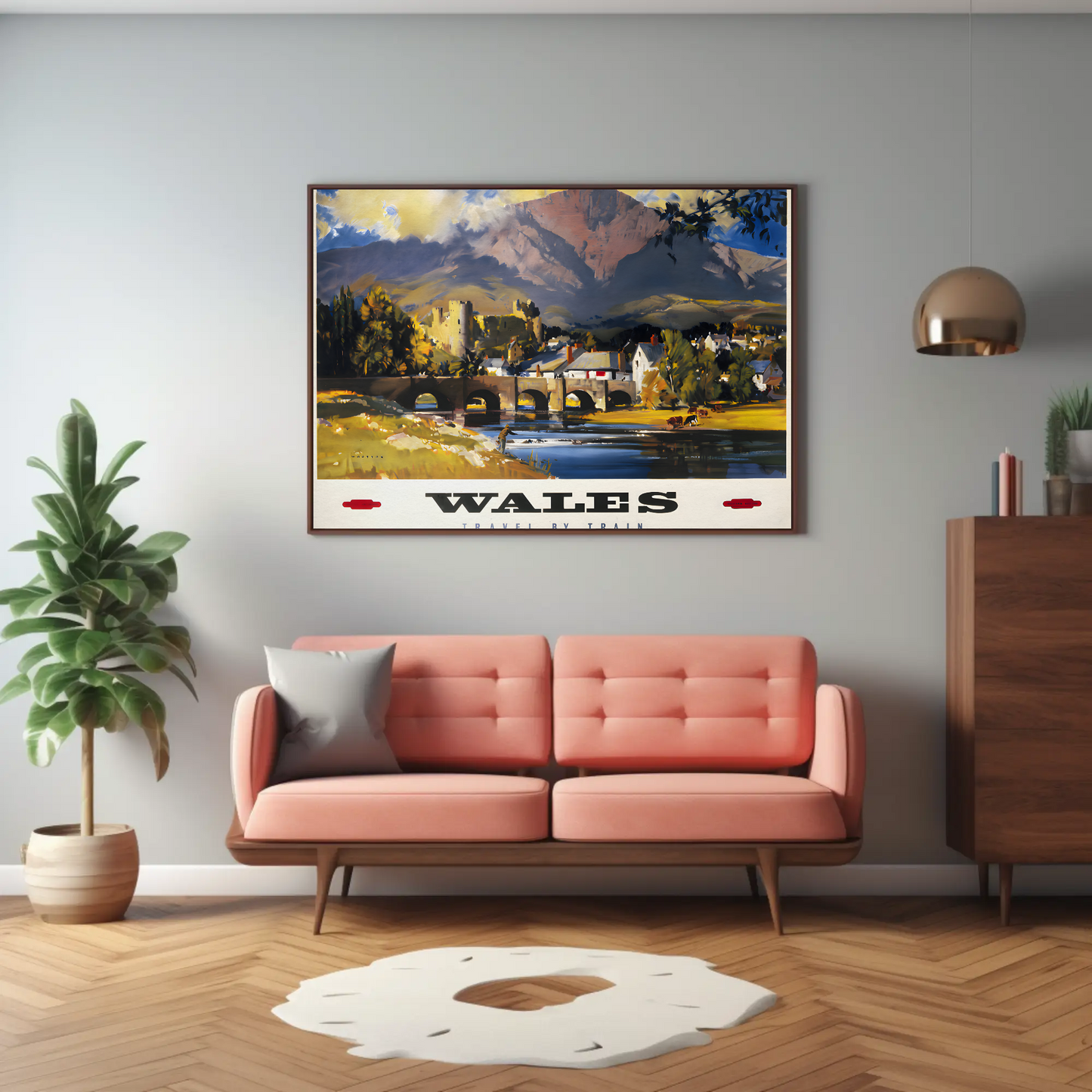 Wales - Travel by Train Poster