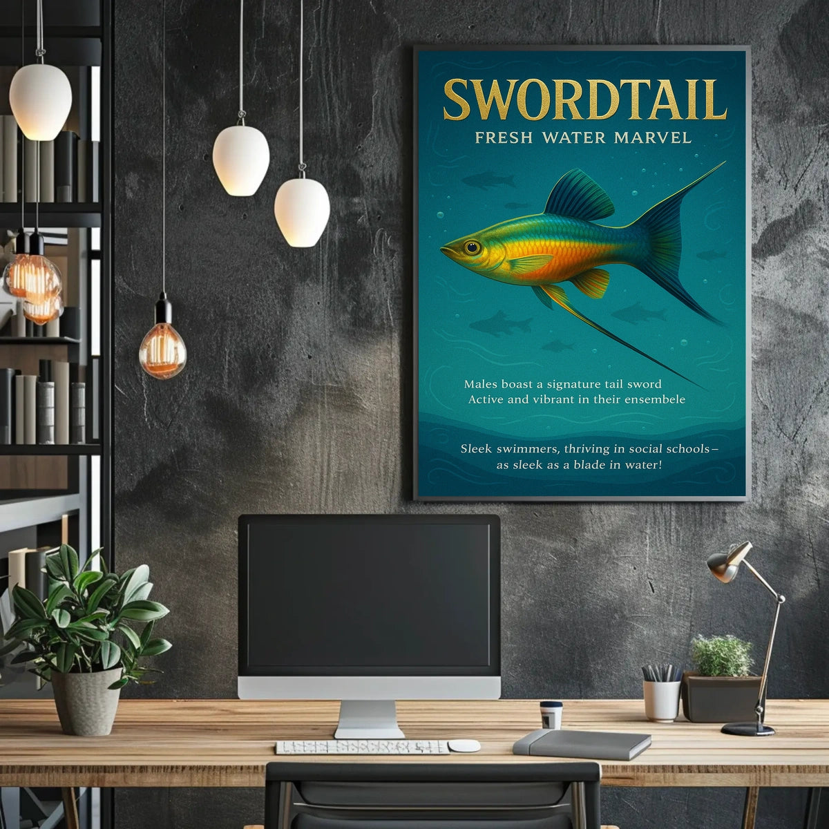 Swordtail Fresh Water Marvel Poster