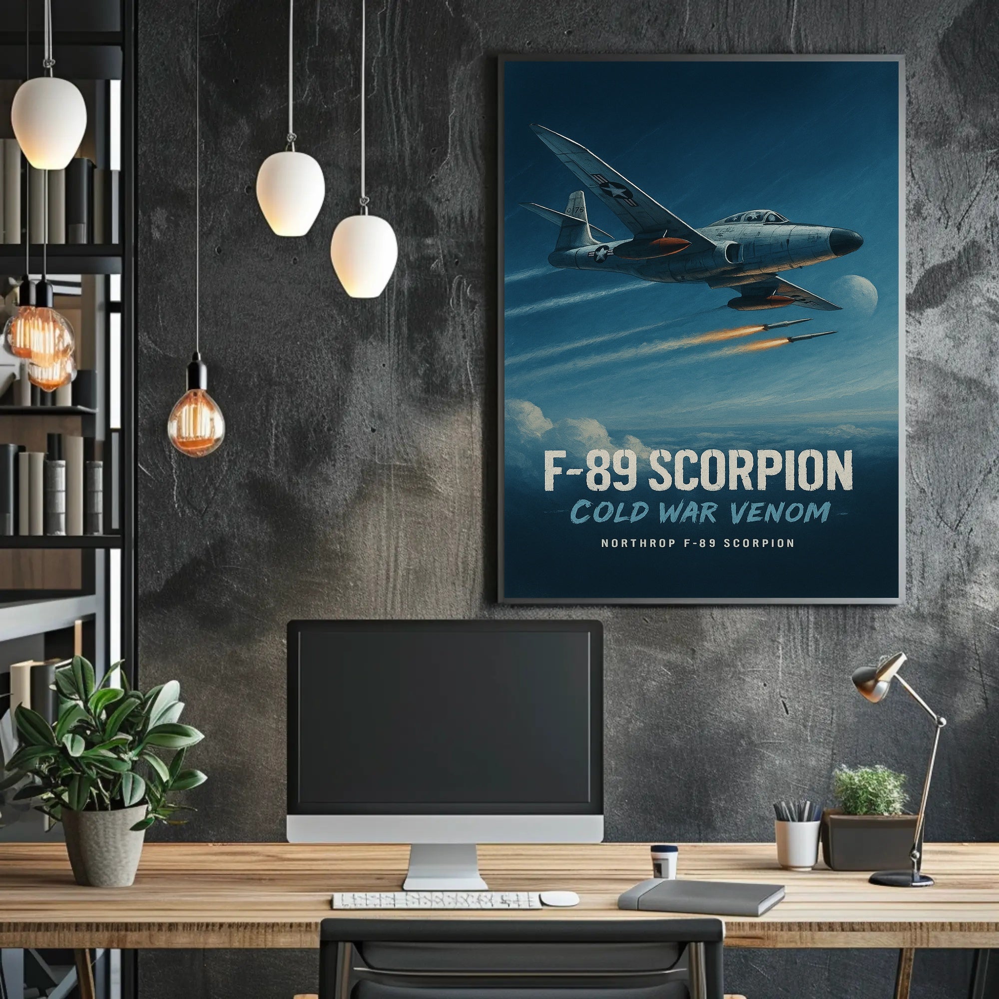 Northrop F-89 Scorpion Jet Cold War Tribute Poster