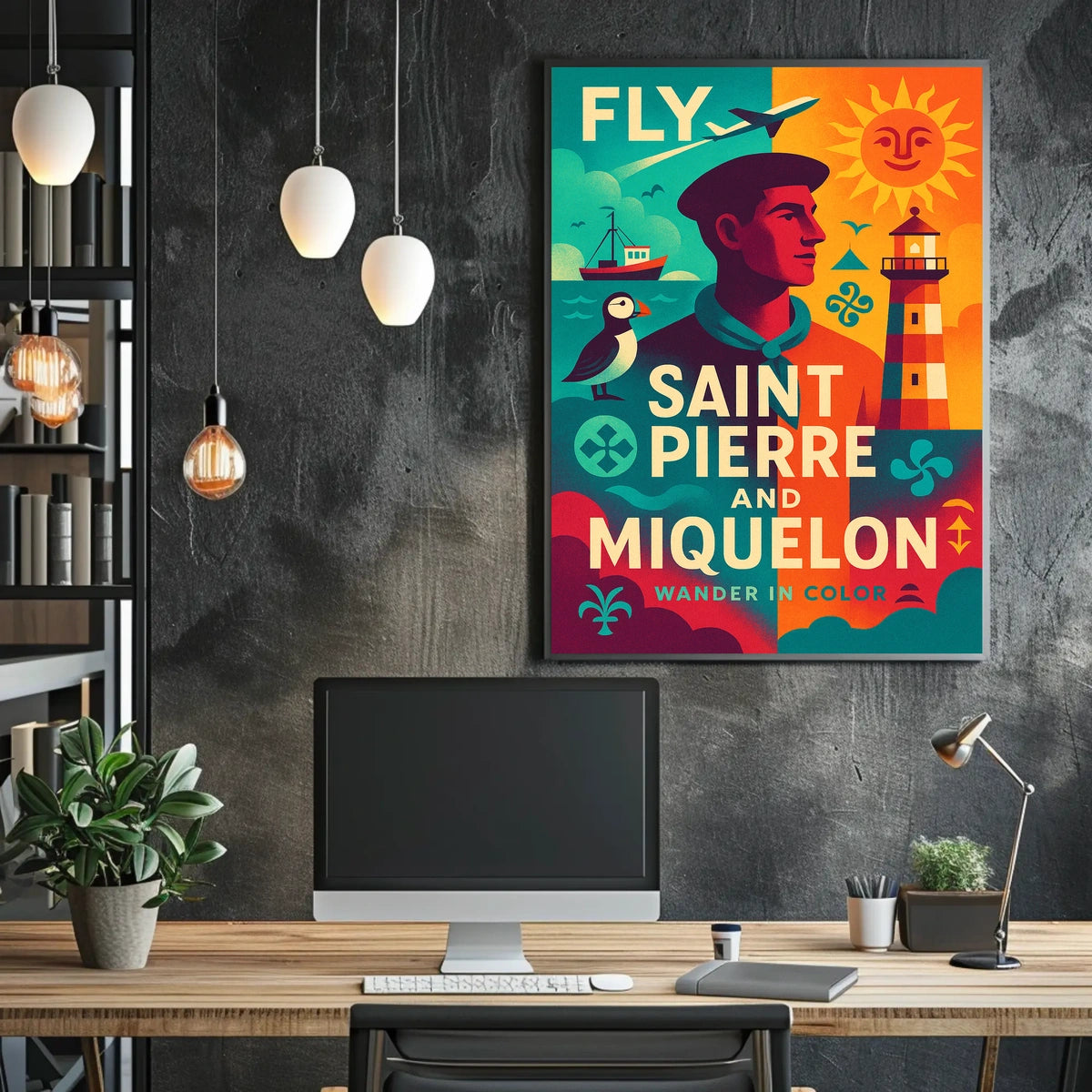 Fly to Saint Pierre and Miquelon Poster