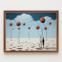 Surreal Trees in Desert Futuristic Sci-Fi Poster