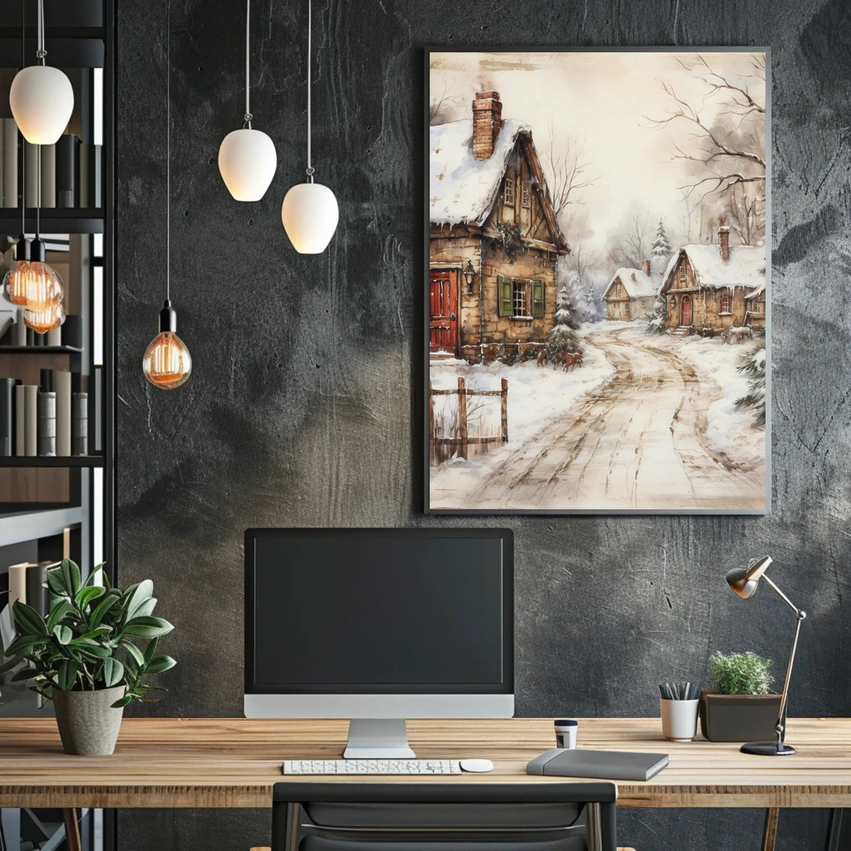 Winter Village Serenity Poster