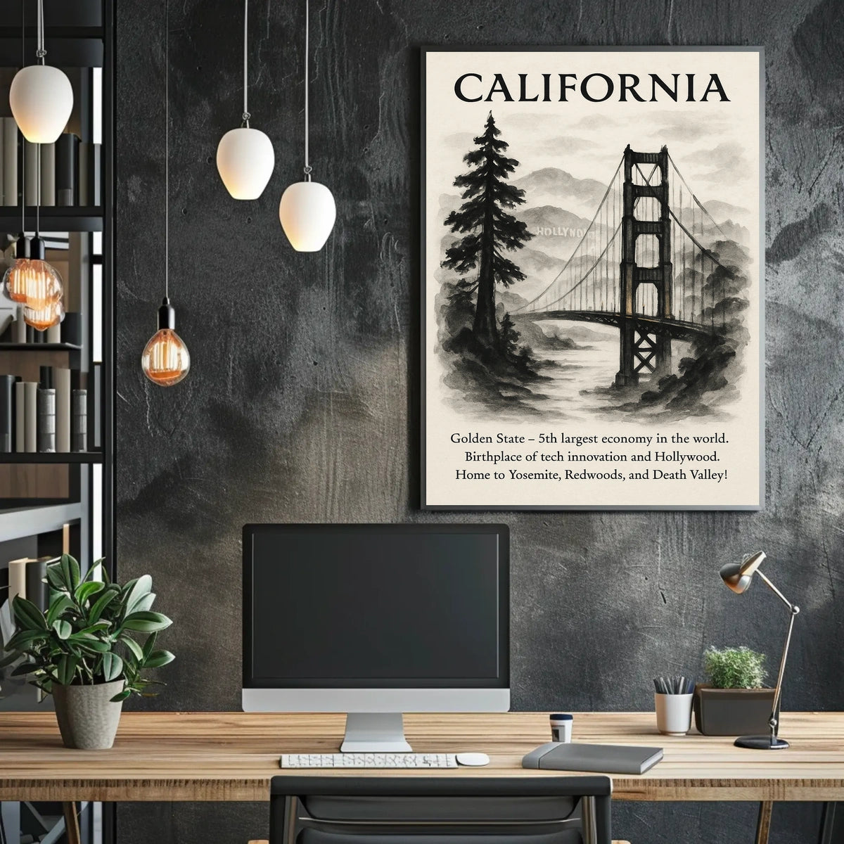 California The Golden State Poster