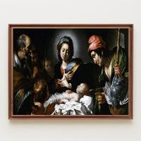 Nativity Scene in Classic Baroque Religious Art Poster