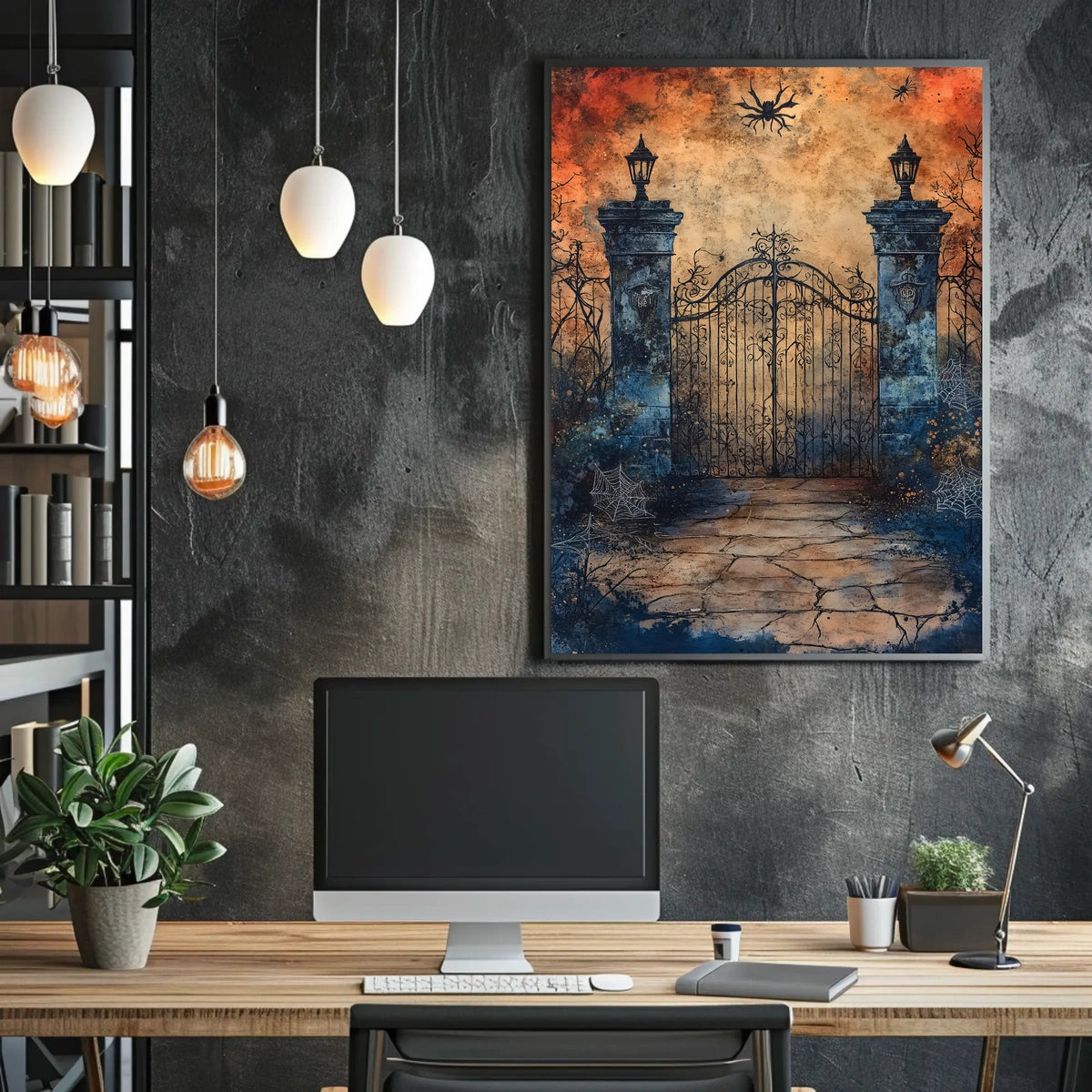 Eerie Gothic Scene Abstract, Artistic, or Pop Culture Poster