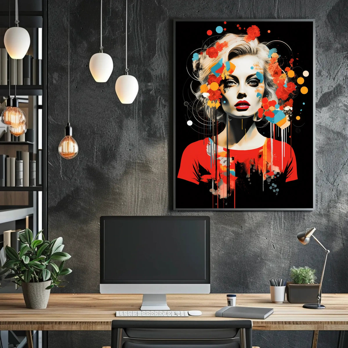 Vibrant Woman Abstract Art: Bold and Artistic Poster