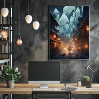 Ghostly Night In The Village Poster