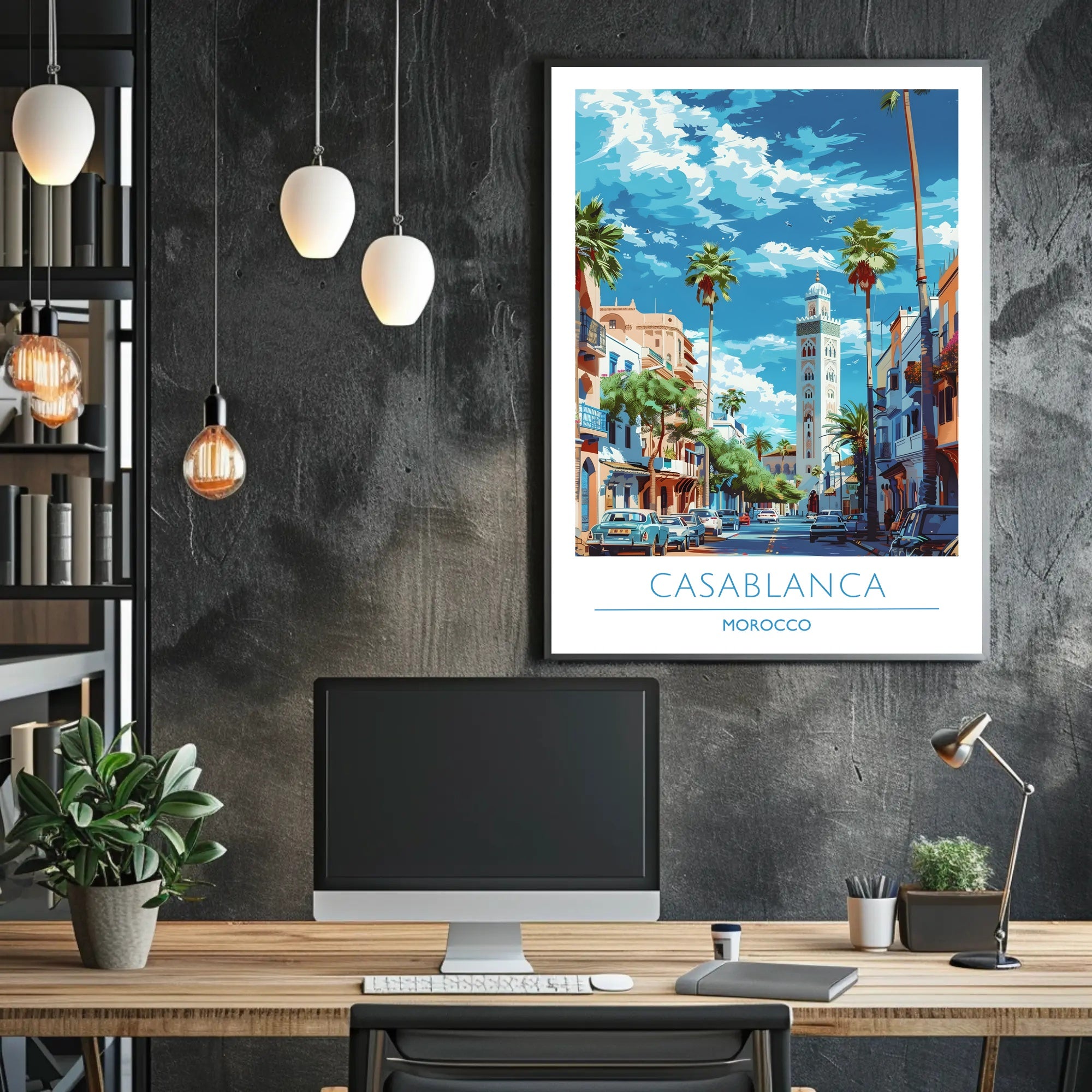 Casablanca Cityscape Poster