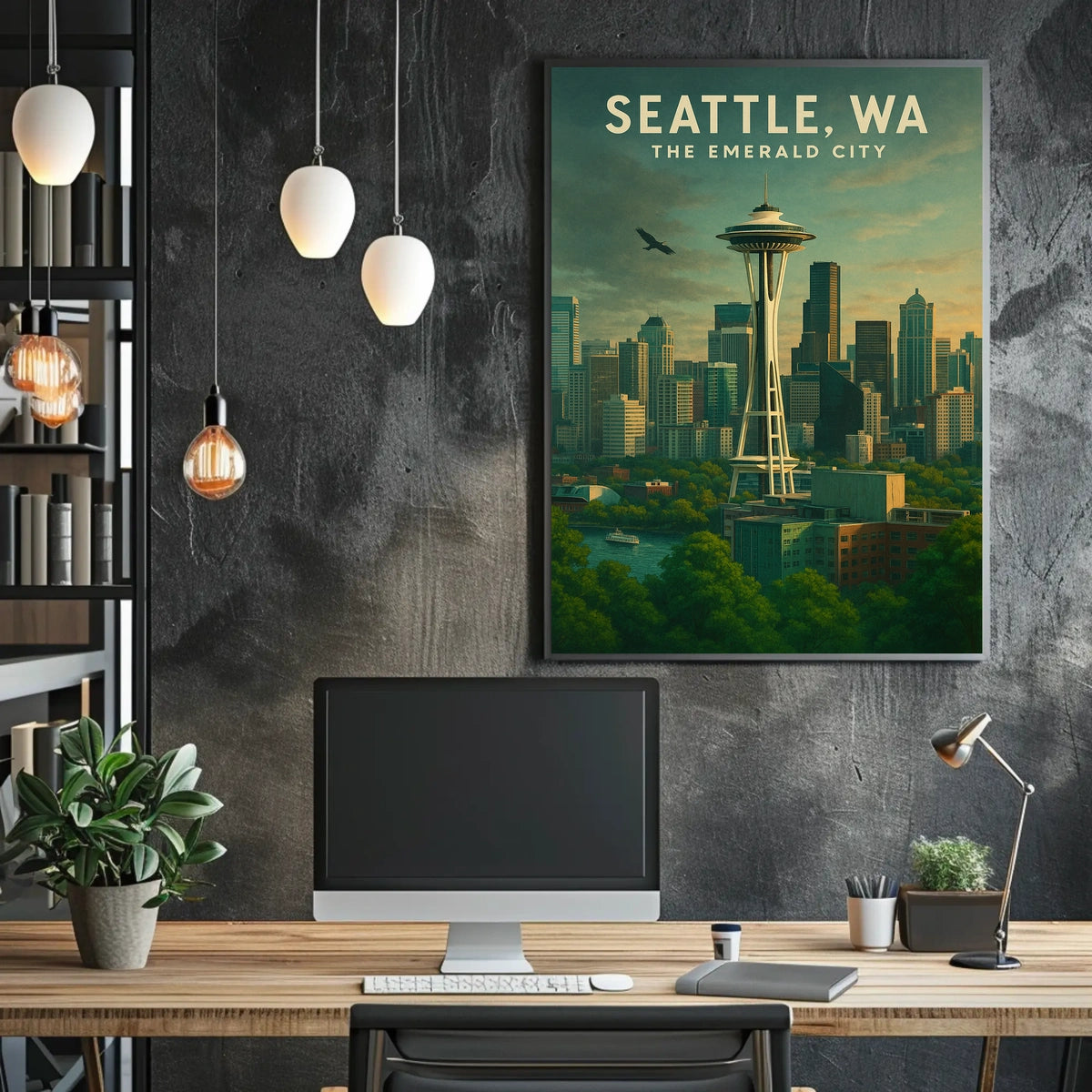 Seattle, WA The Emerald City Poster