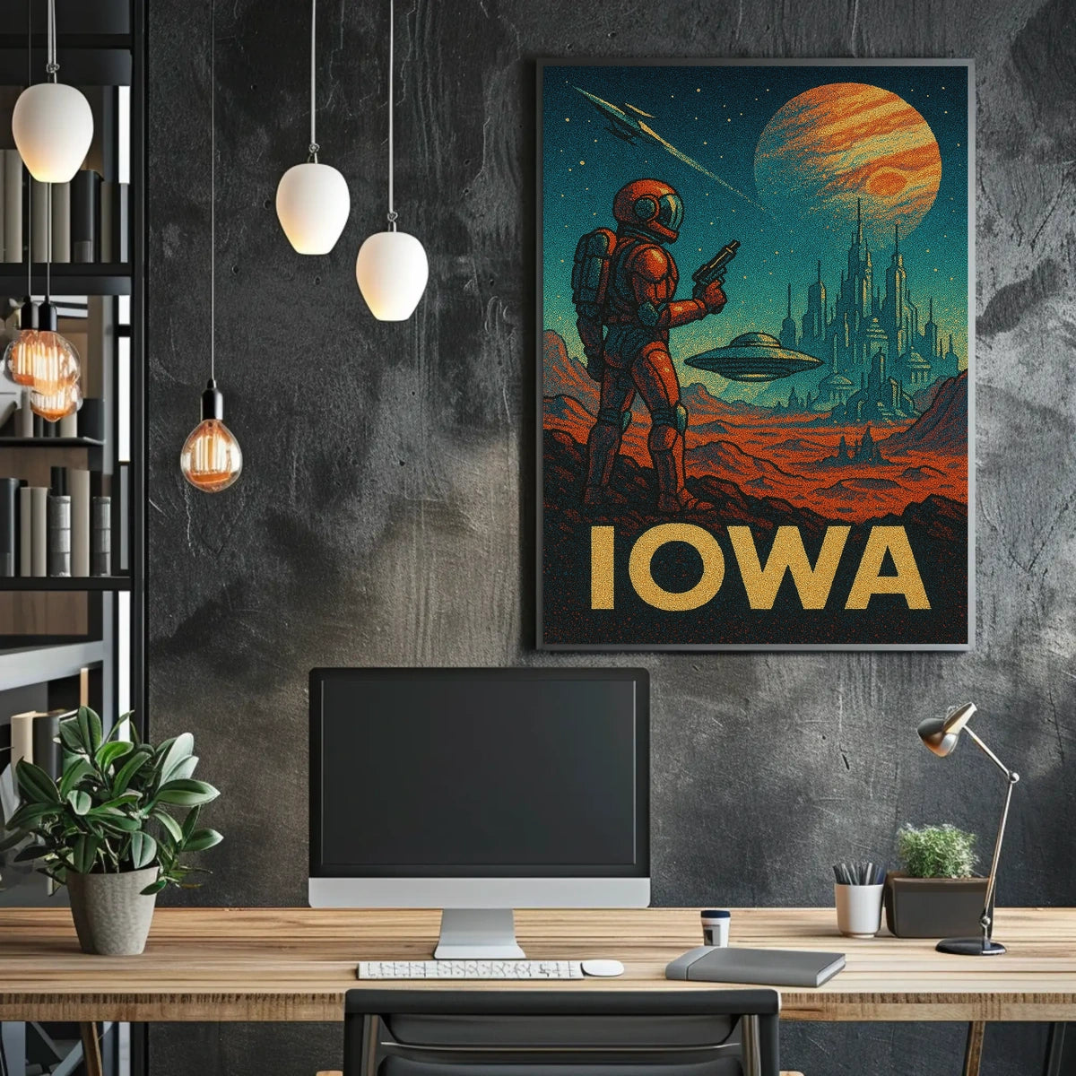 Iowa In Space Poster