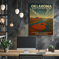 Oklahoma Where Lakes Meet The Sky Poster