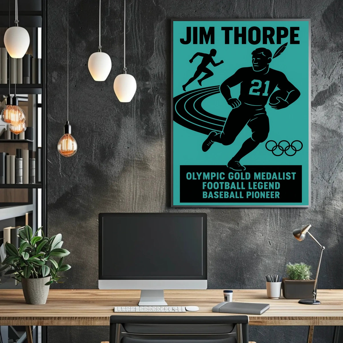 Celebrating a Sports Icon Jim Thorpe Poster