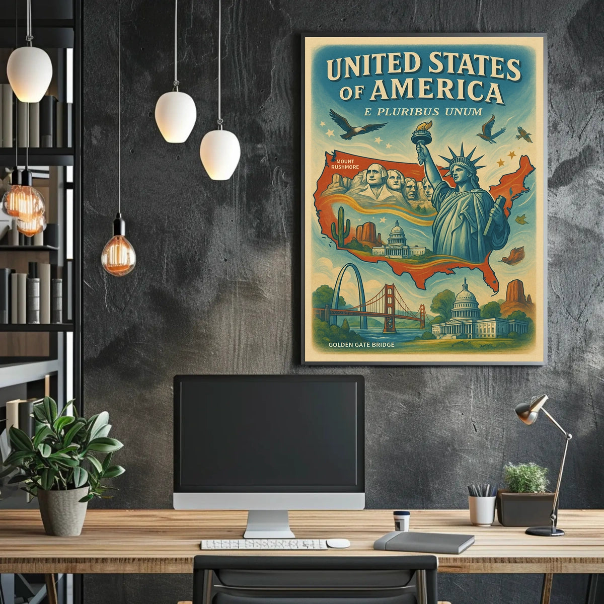 United States Of America Iconic Poster
