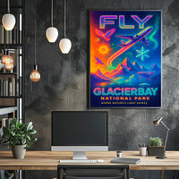 Fly to Glacier Bay National Park Poster