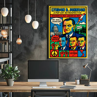 Lyndon B. Johnson A Pop Art Retrospective Poster PosterGoat
