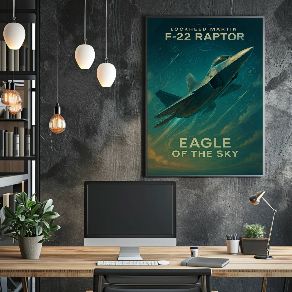 Eagle of the Sky F22 Raptor Poster for Aviation Enthusiasts