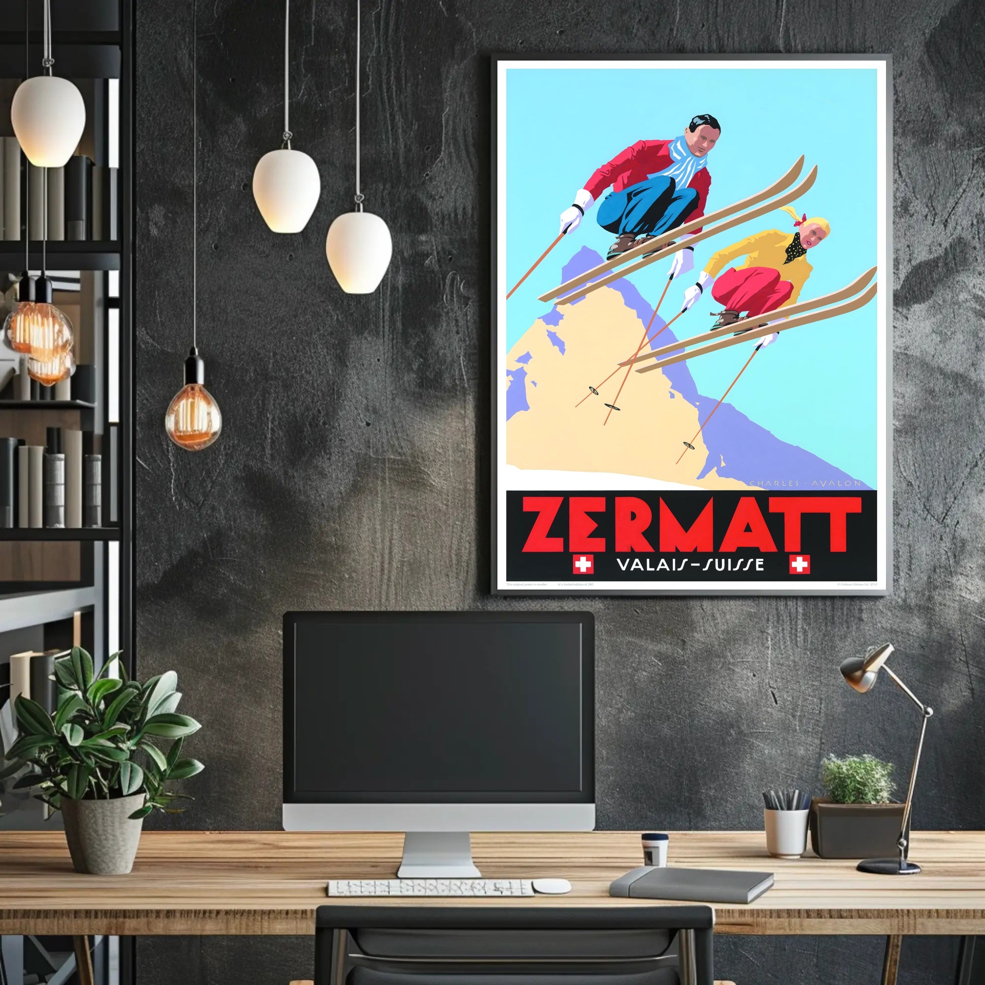 Zermatt Skiing Adventure Poster PosterGoat