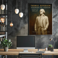 Thomas Jefferson Visionary Vintage Historical or Presidential Poster