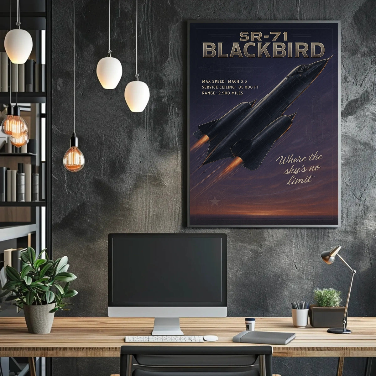SR-71 Blackbird The Speed Icon Poster