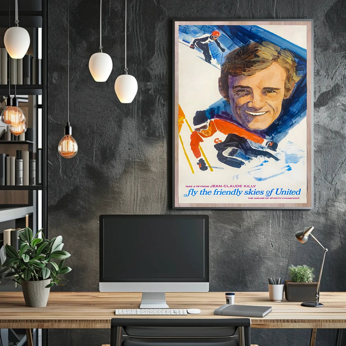 Jean-Claude Killy Fly The Friendly Poster