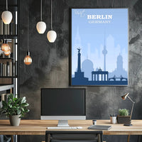 Berlin Skyline Art: Calm Travel Poster