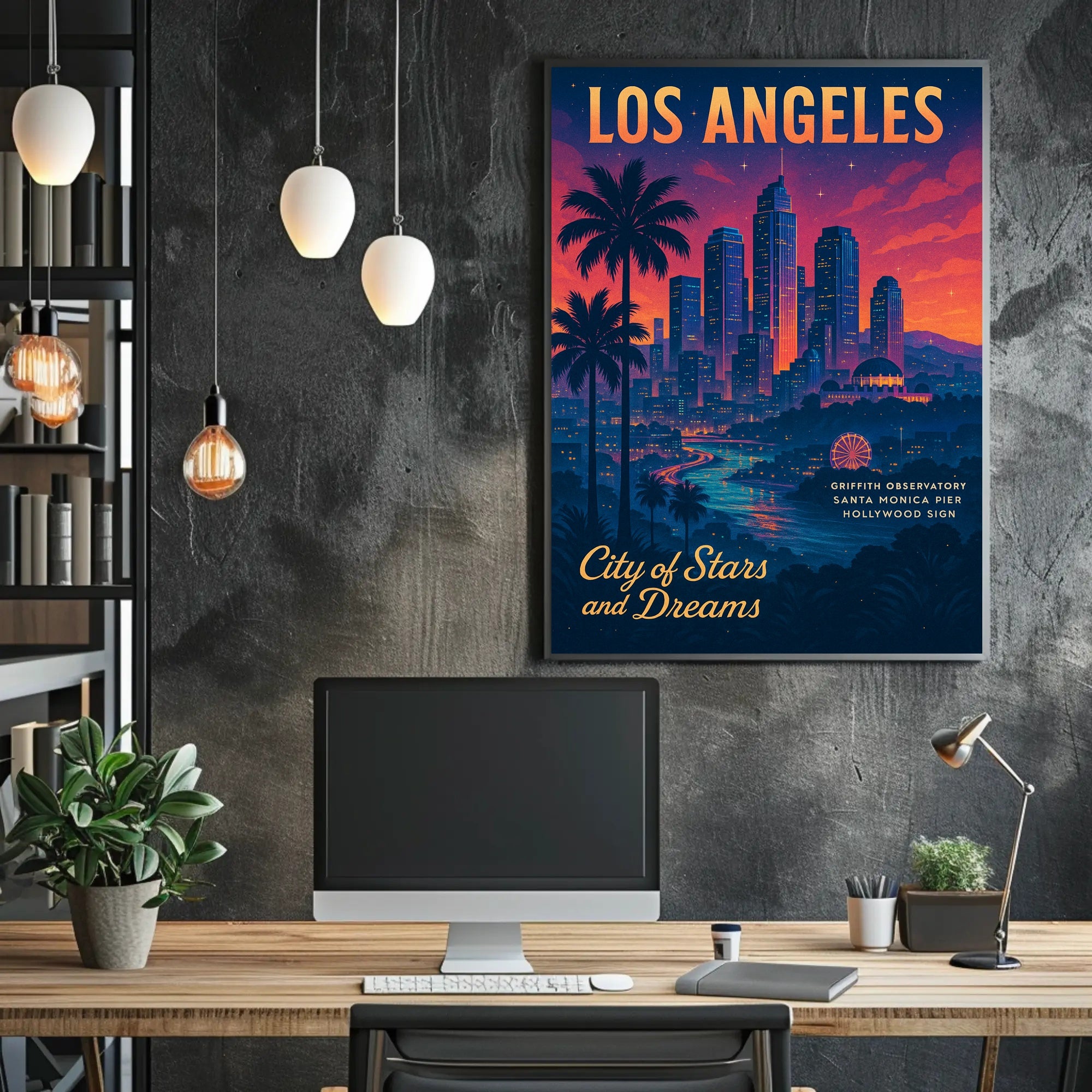 Los Angeles Dreams: Vibrant Urban Cityscape Poster