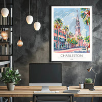 Charleston Cityscape Poster PosterGoat