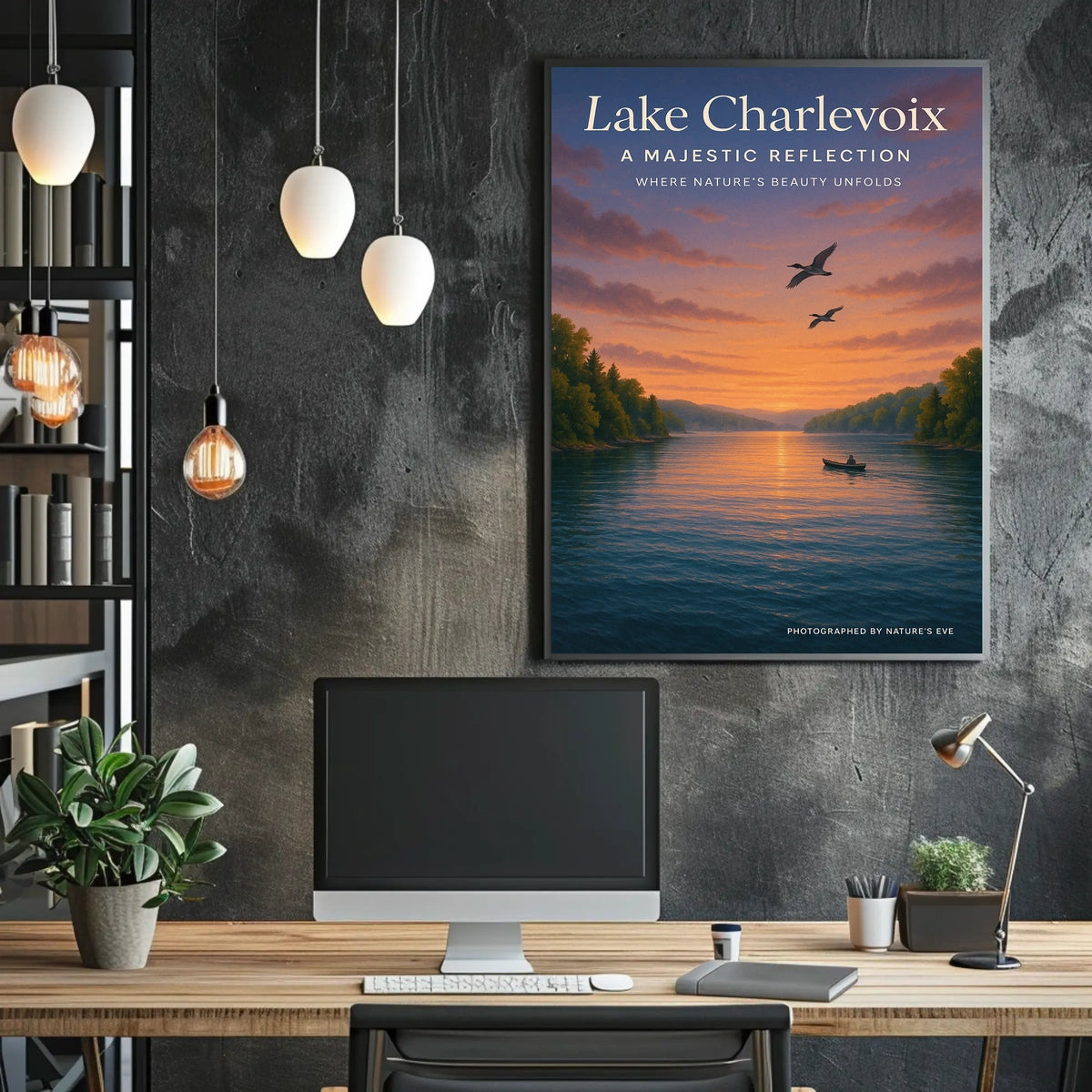 Lake Charlevoix A Majestic Reflection Poster