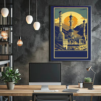 Majestic Mosque at Sunset Poster