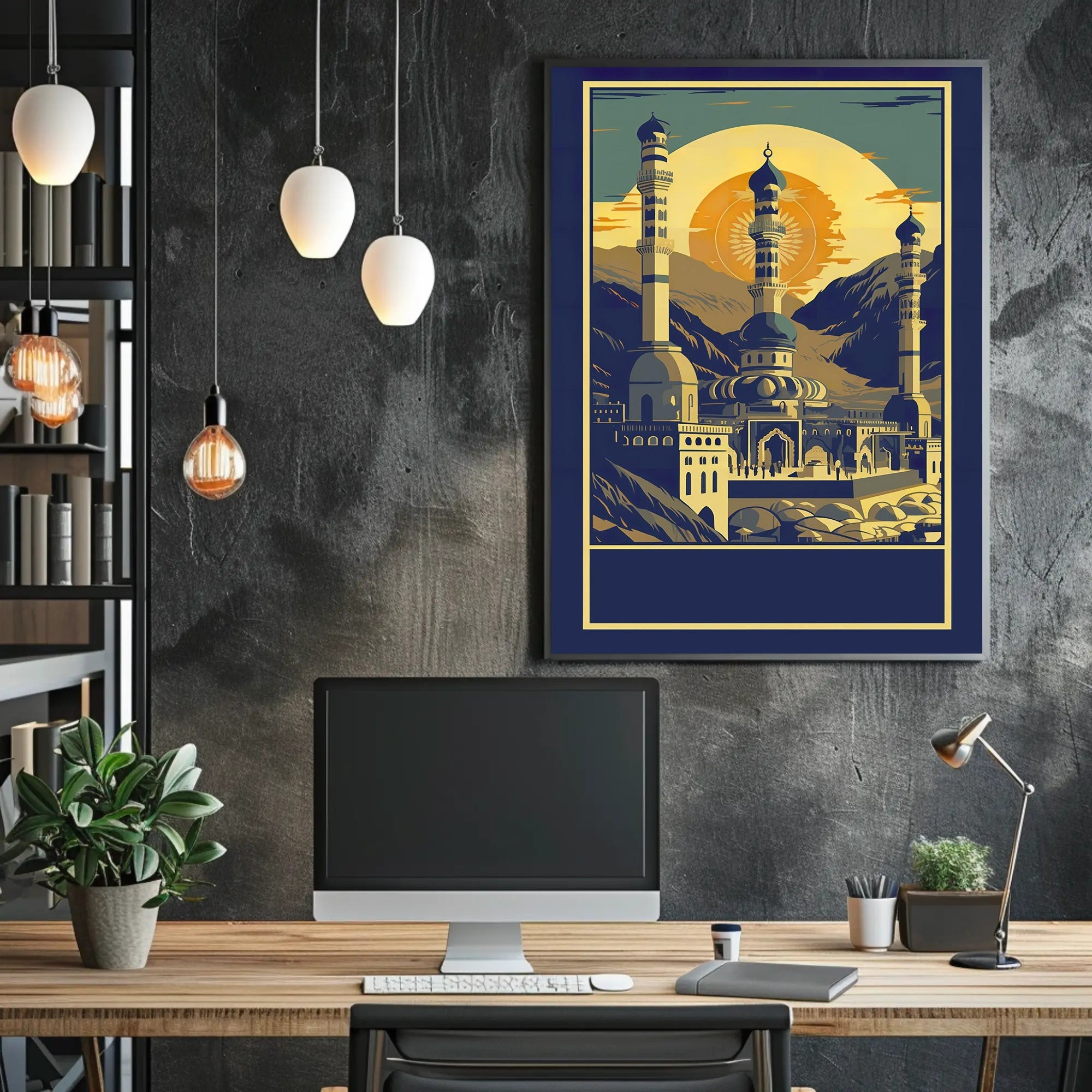 Majestic Mosque at Sunset Poster