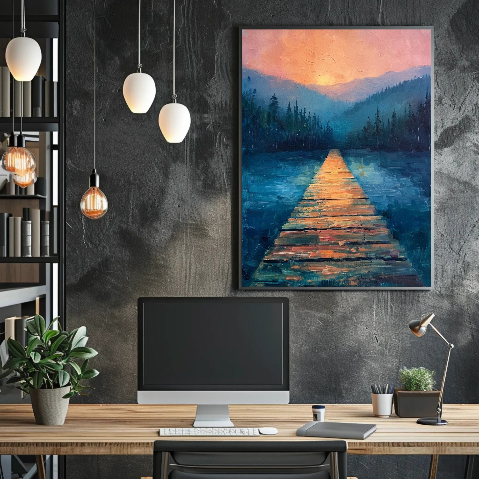 Serene Dreamlike Landscape Art Print - Abstract or Artistic Poster PosterGoat