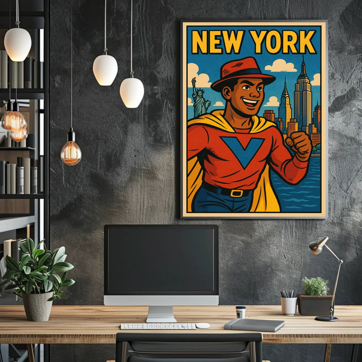 Superhero In New York Poster