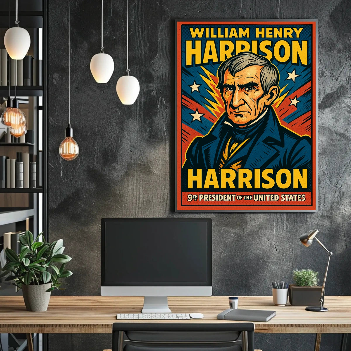 William Henry Harrison Ninth President Poster Wall Art