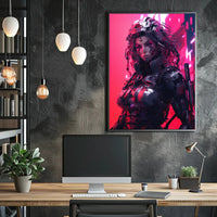 Futuristic Cyborg High-Tech Cyberpunk Poster Sci-Fi Poster