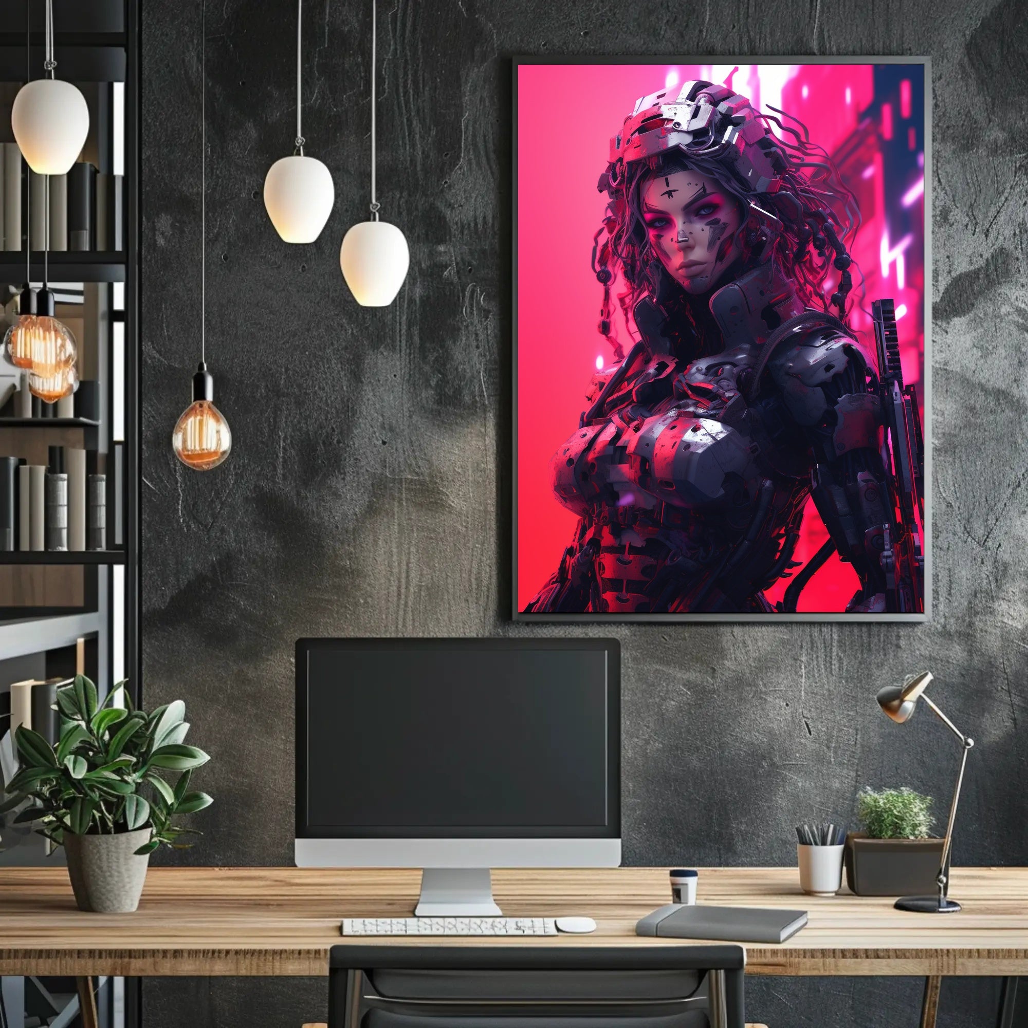 Futuristic Cyborg High-Tech Cyberpunk Poster Sci-Fi Poster